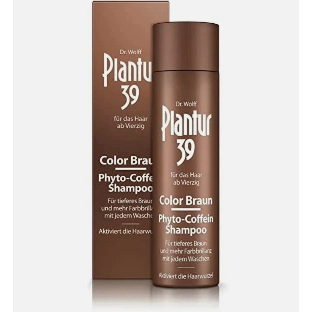 Dr. Wolff Plantur 39 Color Brown Phyto-Caffeine Shampoo Thinning Hair 8.45 oz